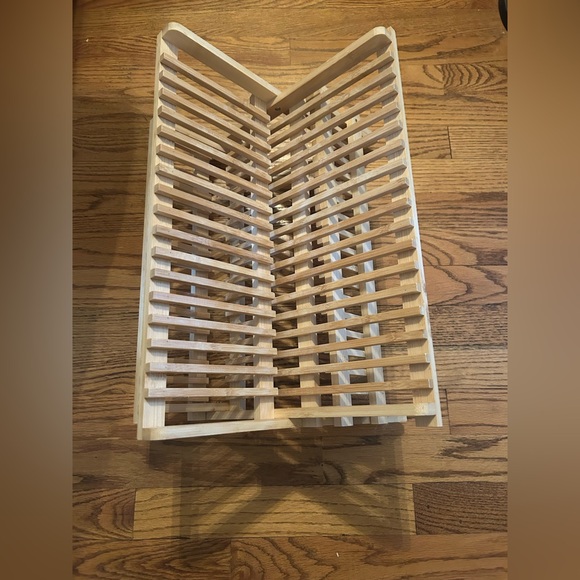 Light Brown/Tan Wooden Dish Drying Rack - Picture 9 of 11